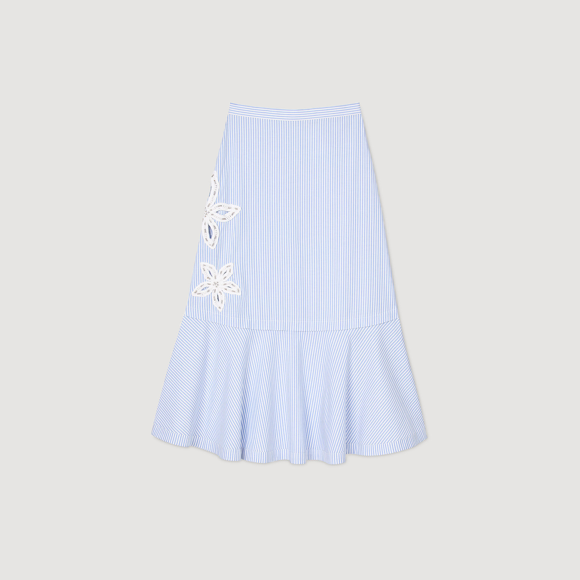 Maxi striped skirt blue For Women | Sandro Paris