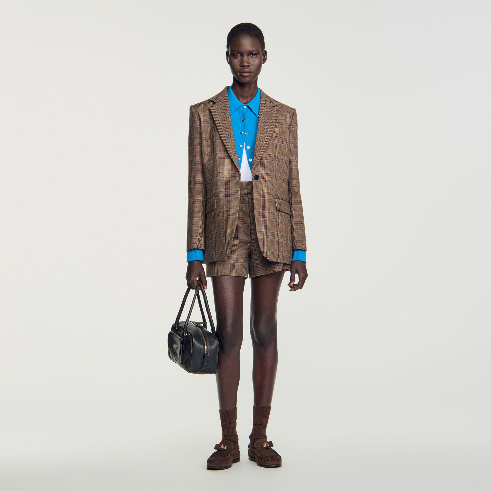 Check wool jacket