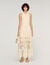 Floral cotton guipure maxi dress