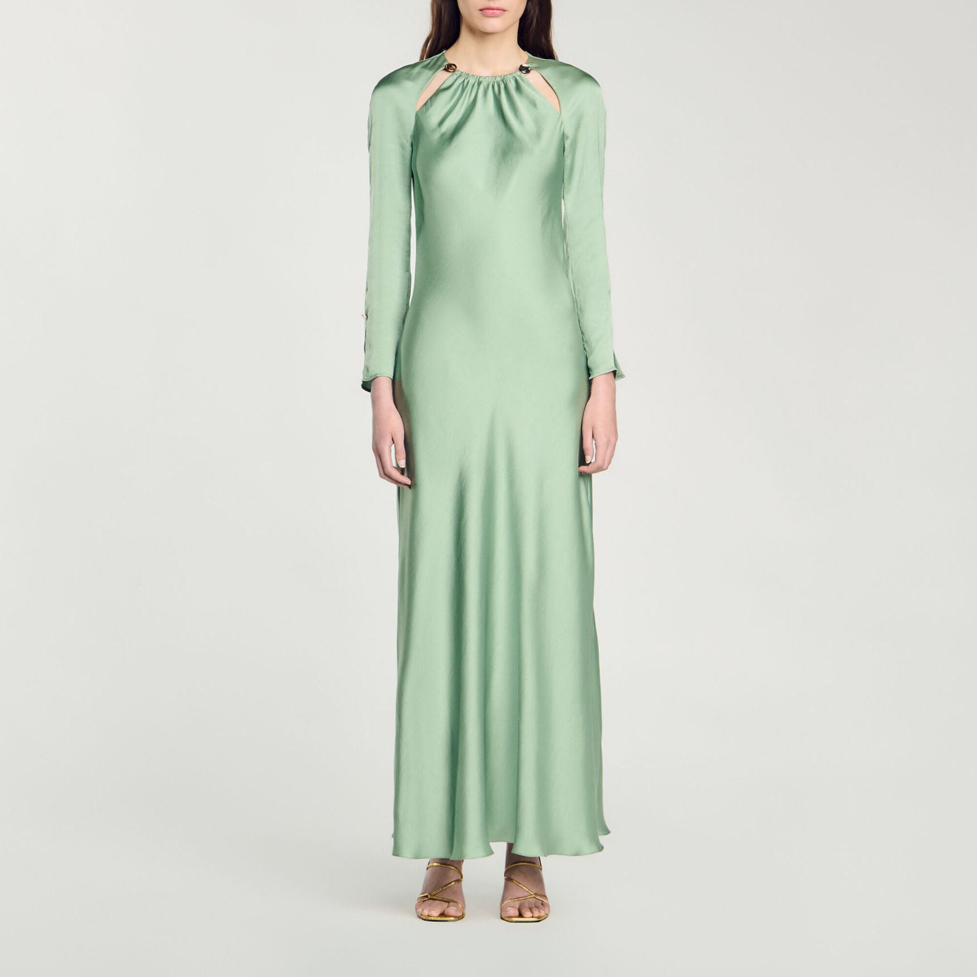 Long-sleeved maxi dress