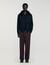 Wool aviator jacket with shearling
