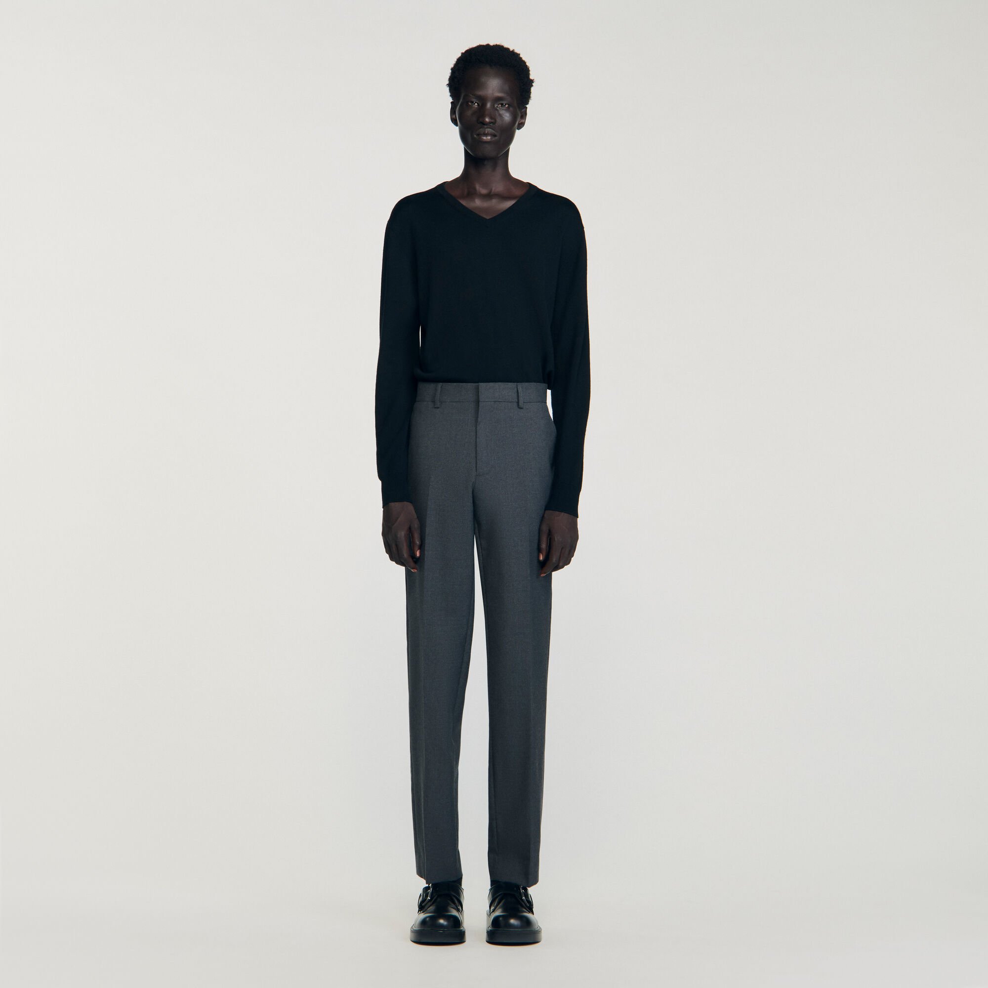 Wool suit trousers