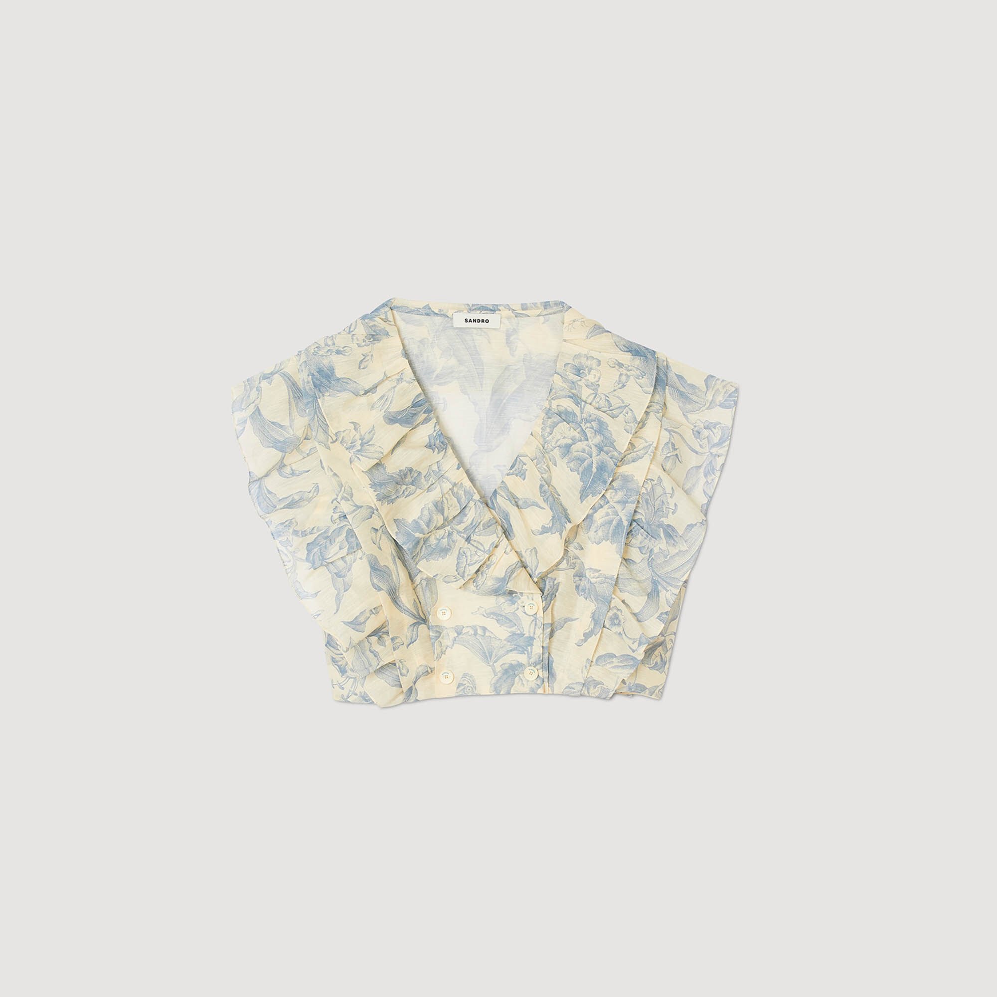 Floral ruffled top