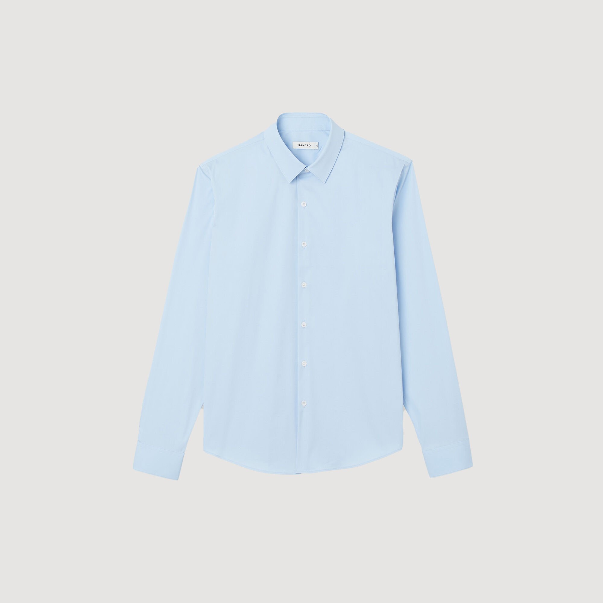 Fitted stretch cotton shirt