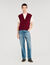 Two-tone wool and cashmere sweater