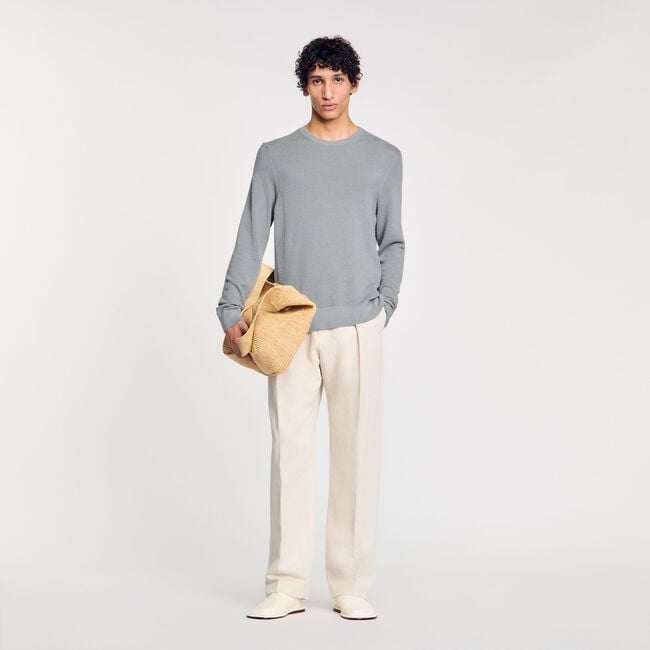 Textured knit sweater