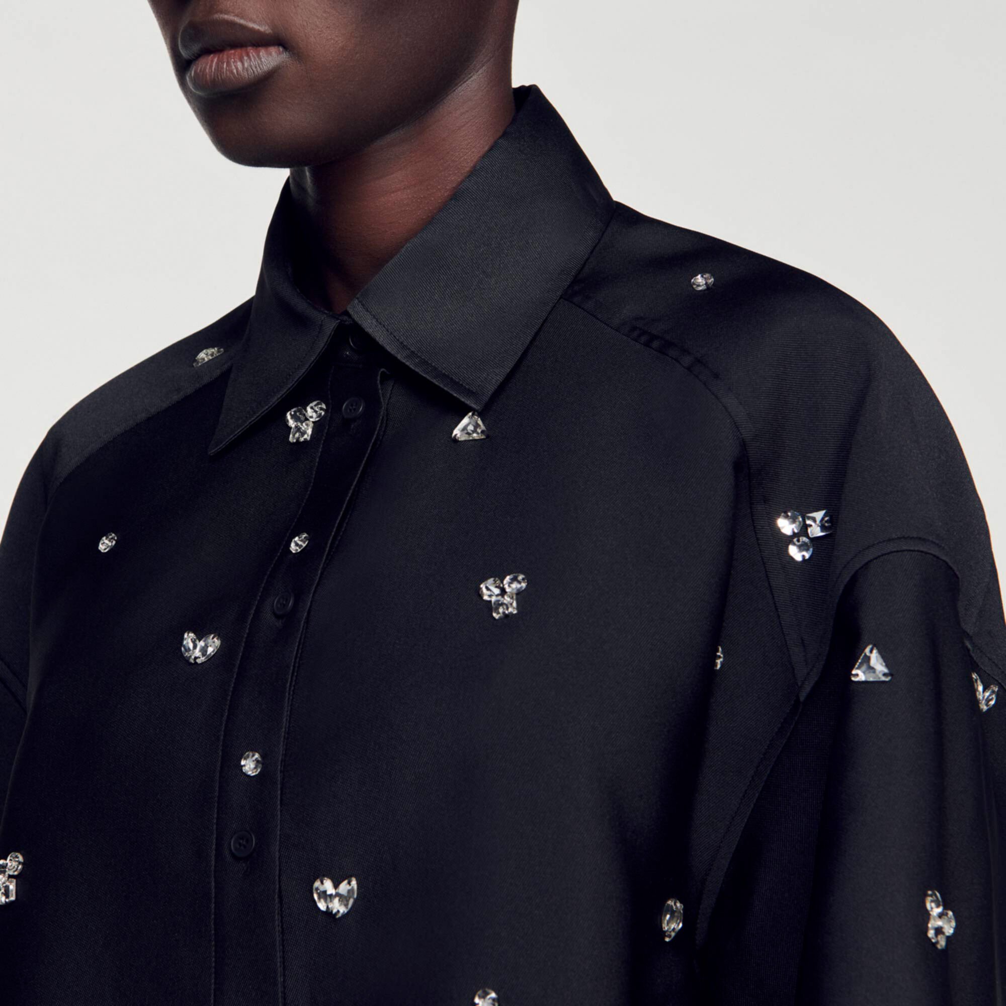 Shirt Embellished With Rhinestones