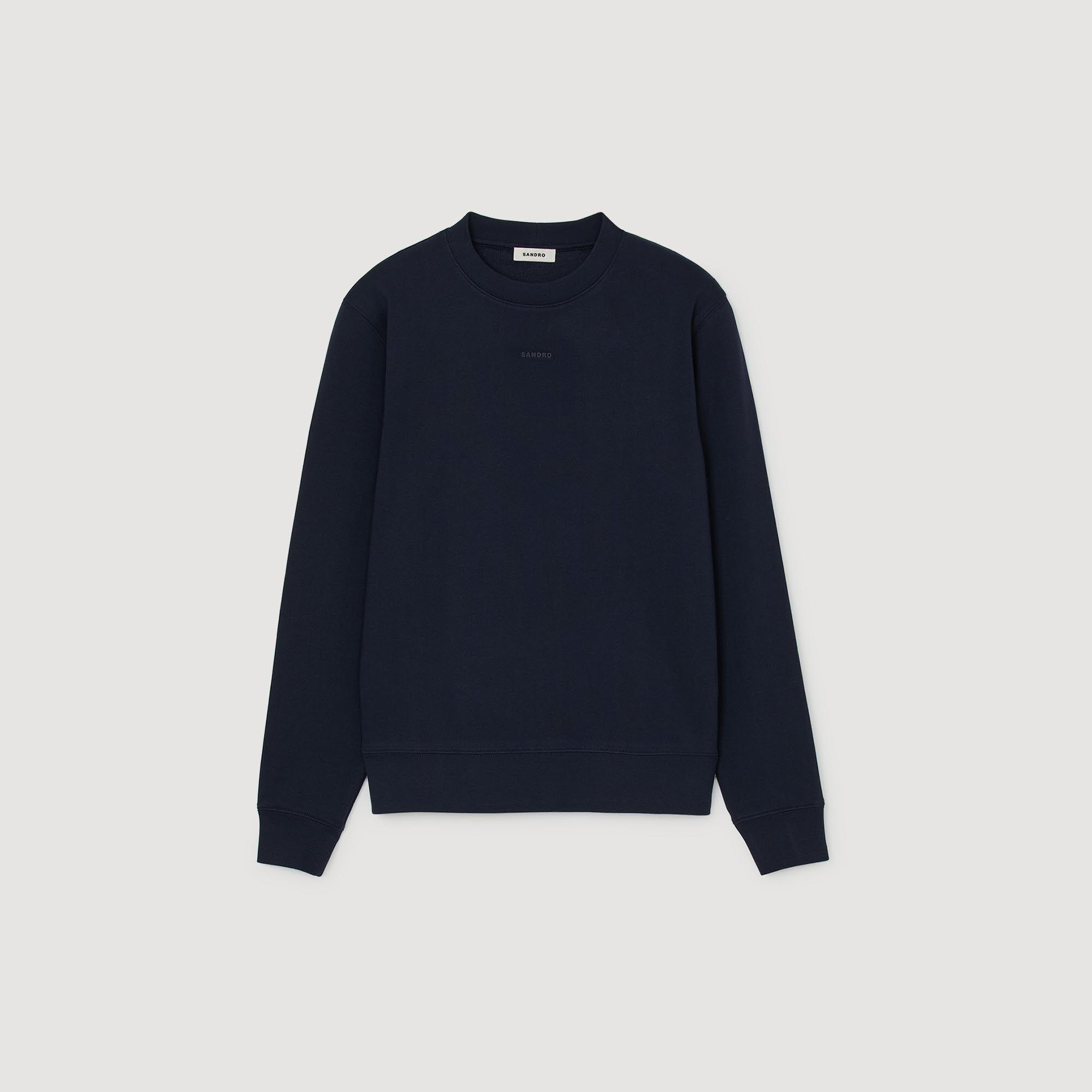 Logo sweatshirt blue for Men | Sandro Paris