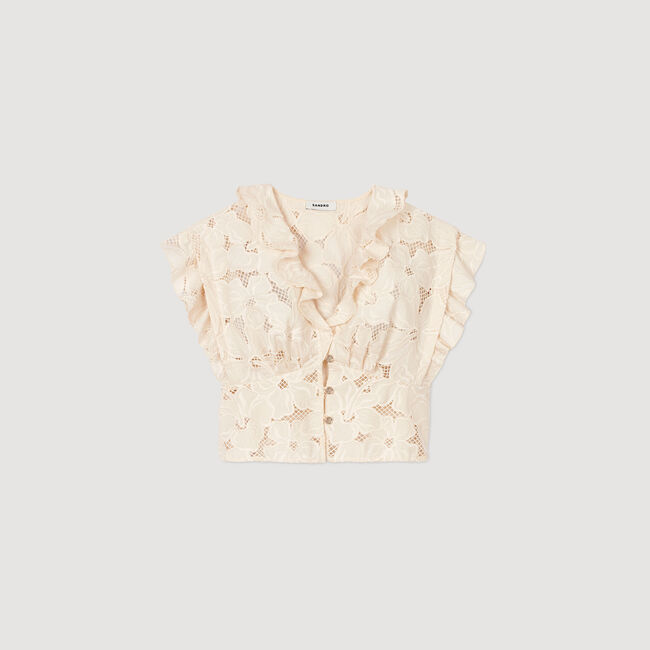 Embroidered crop top