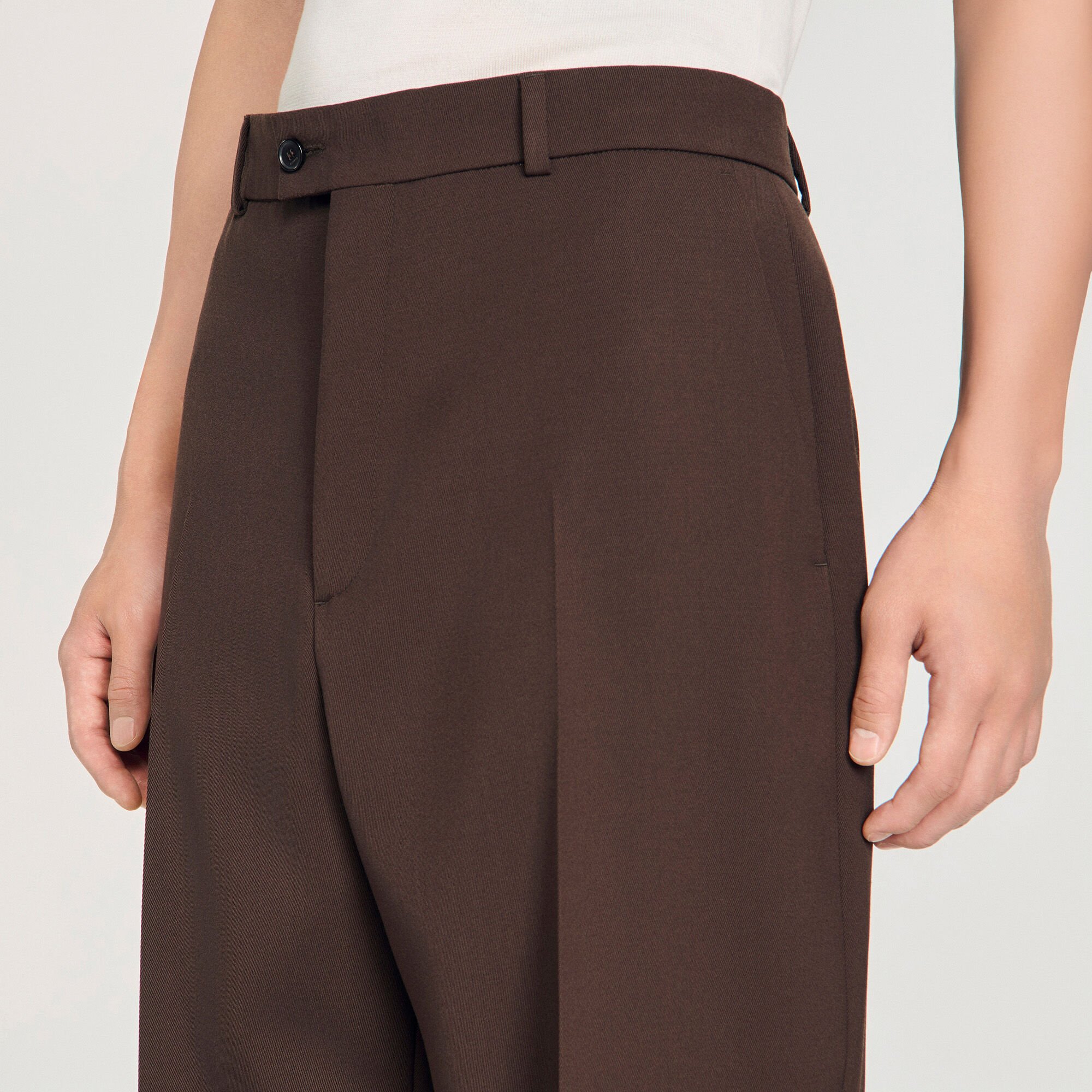 Oversized wool trousers