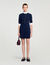 Mini button-up knit dress