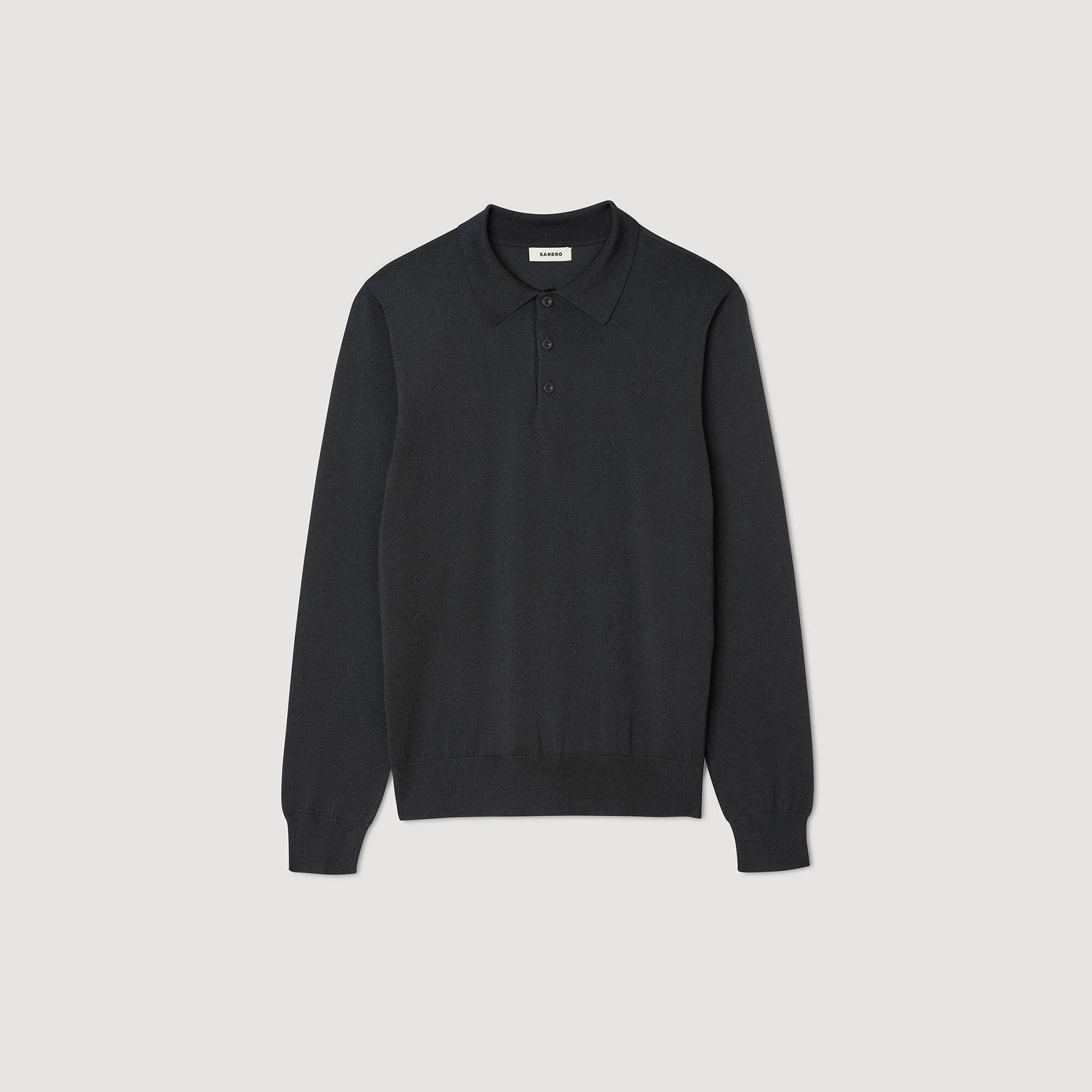 Ribbed polo shirt