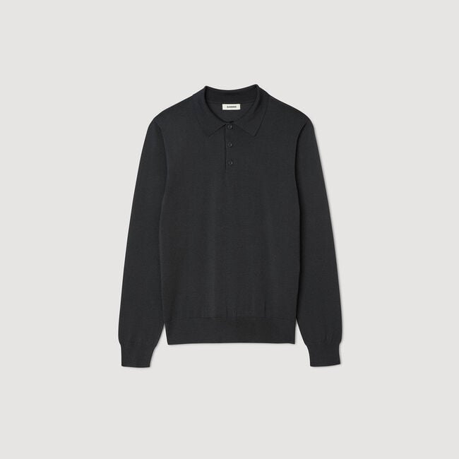 Ribbed polo shirt