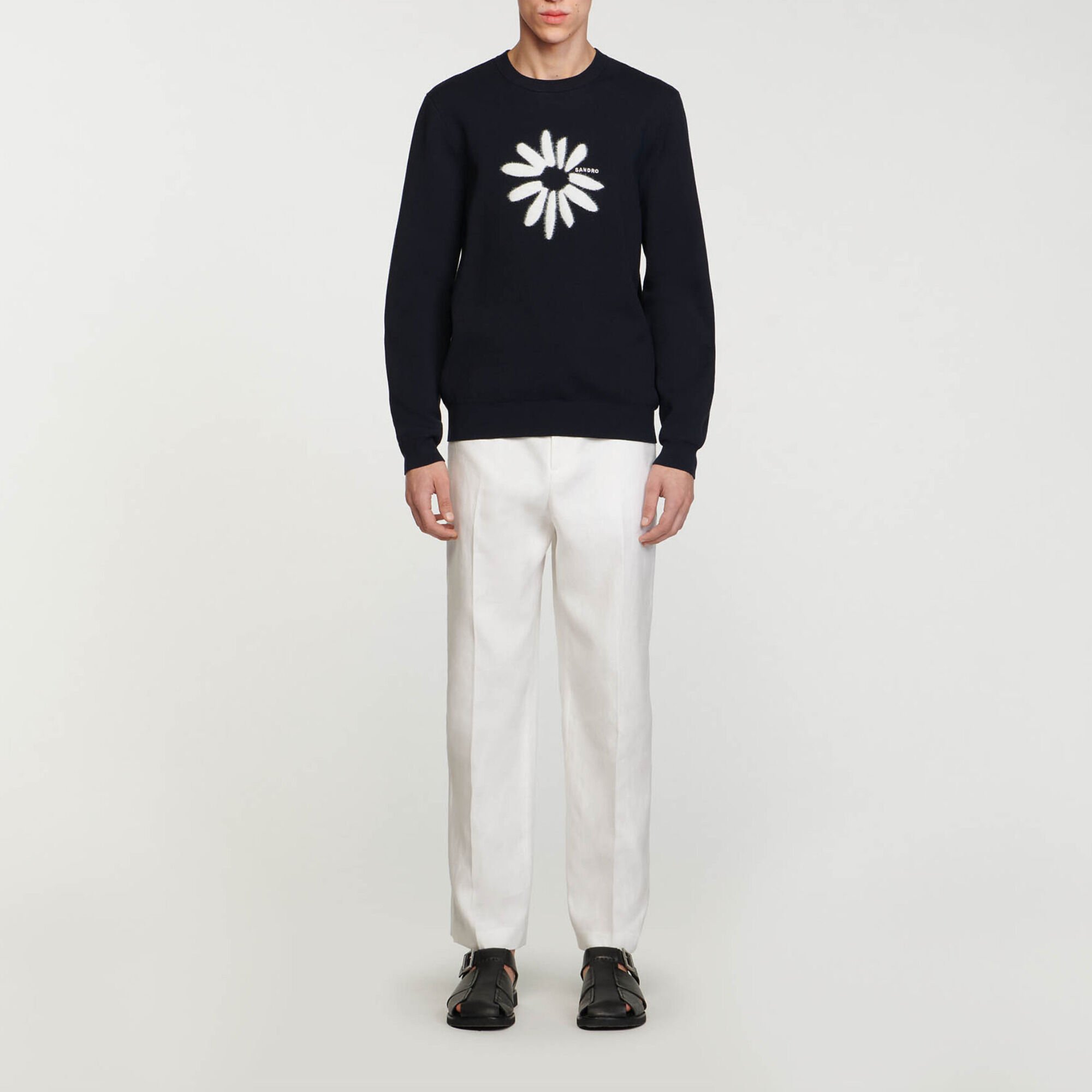 Jacquard flower jumper