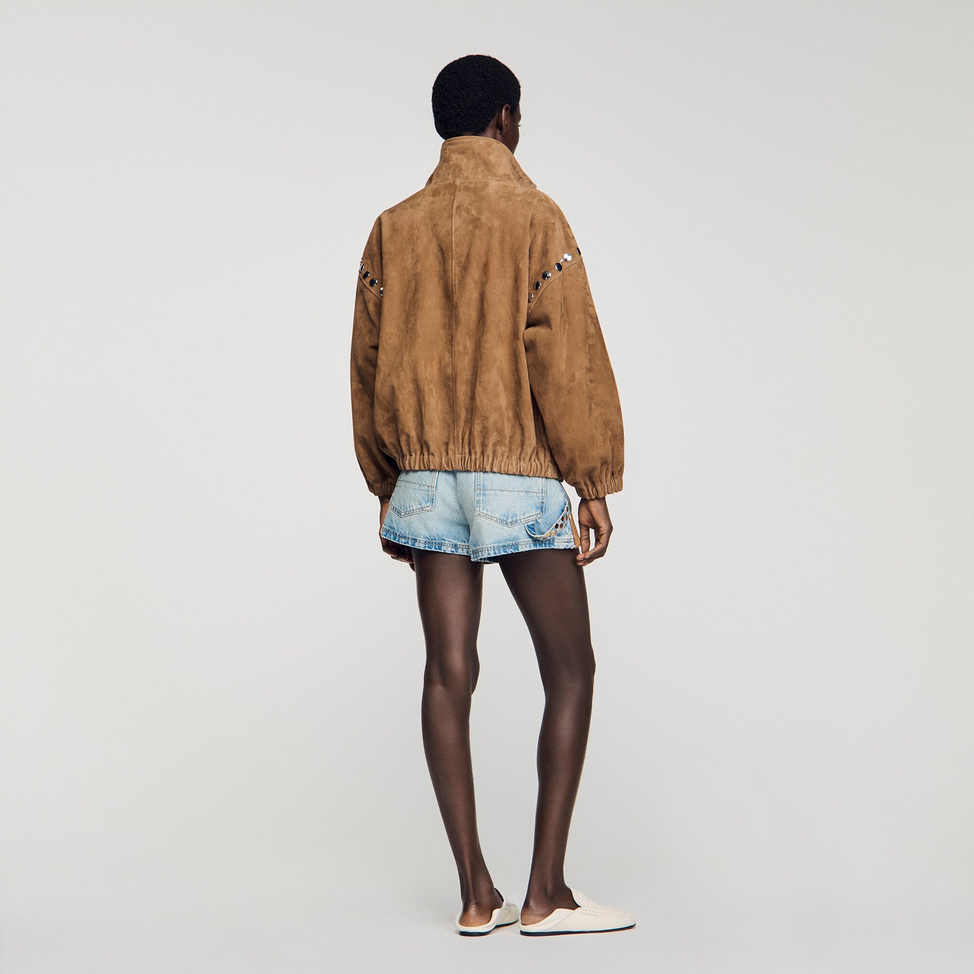 Studded suede jacket