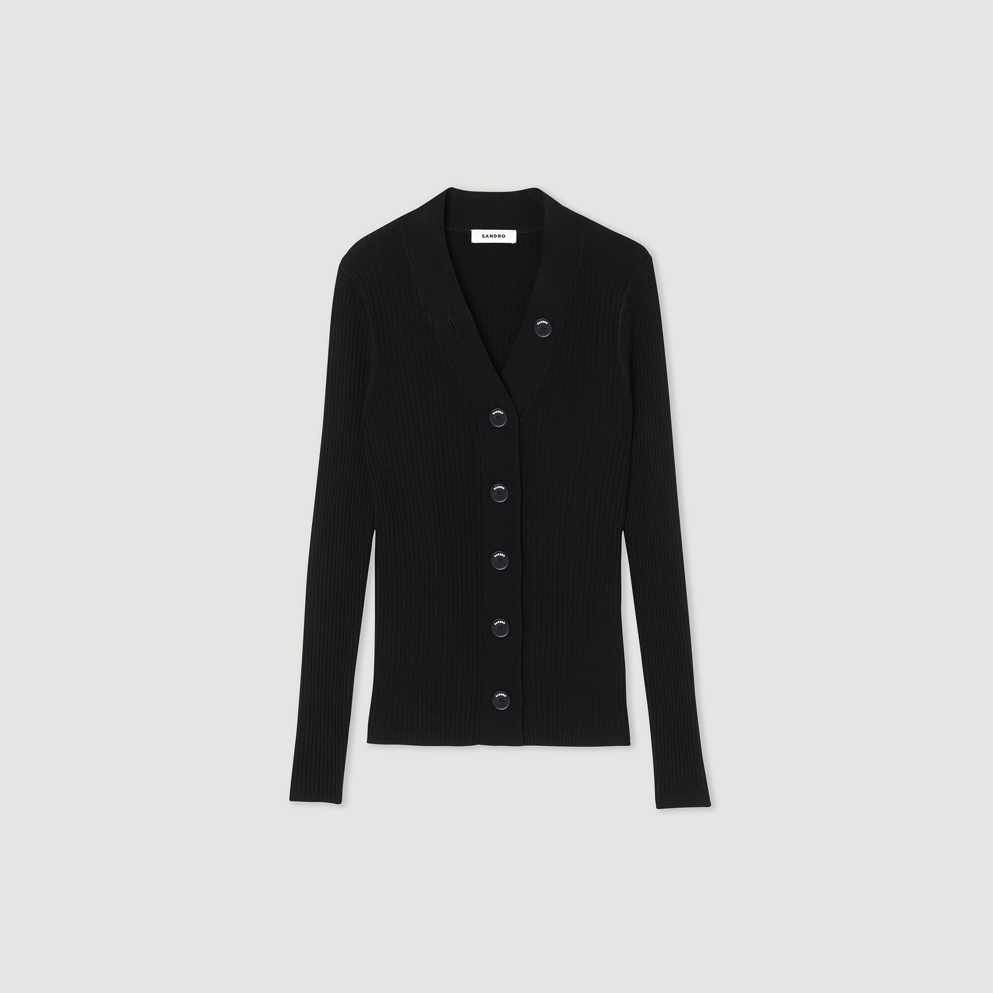 Cardigan in certified viscose black / gray For Women