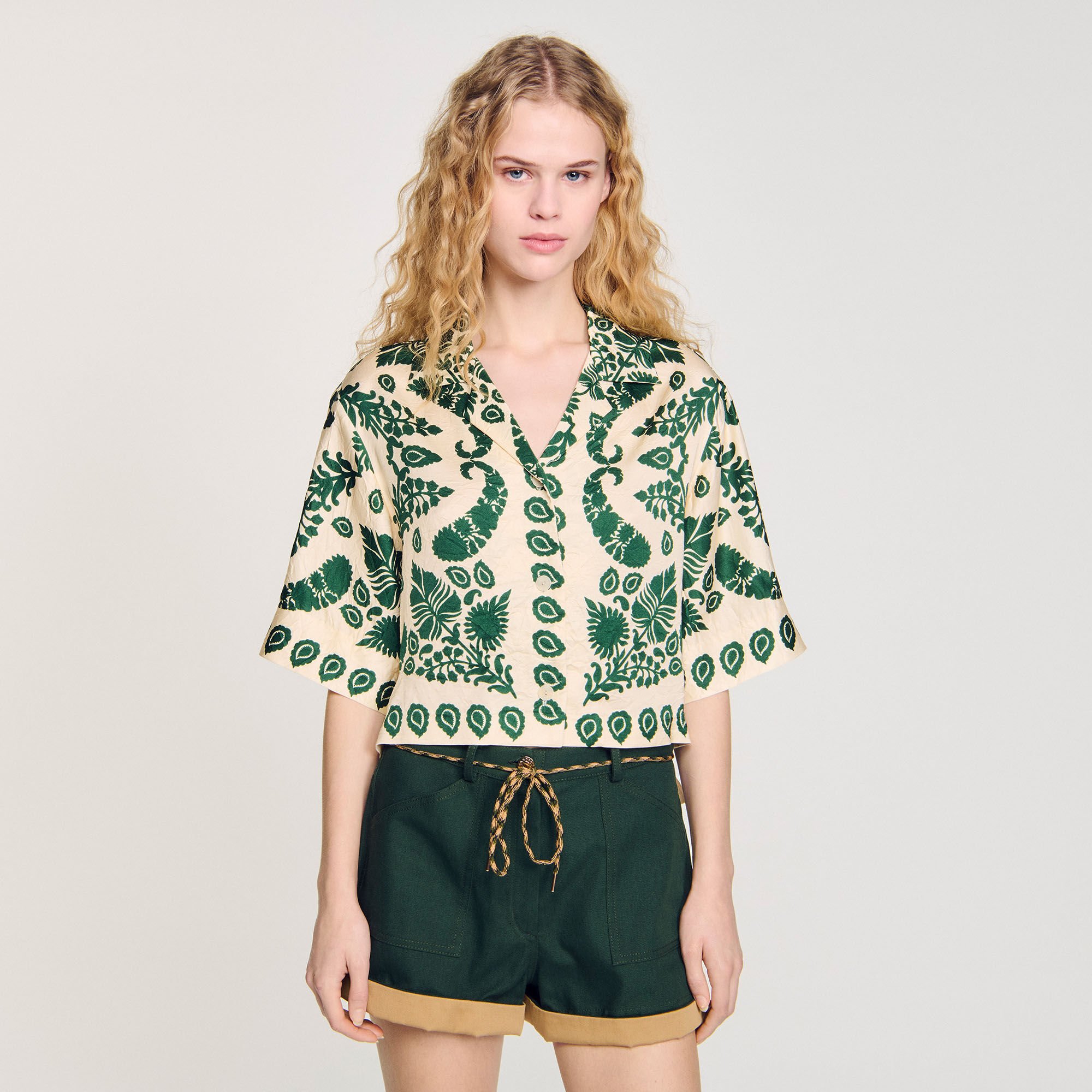 Floral motif shirt