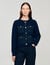 Cardigan with denim details