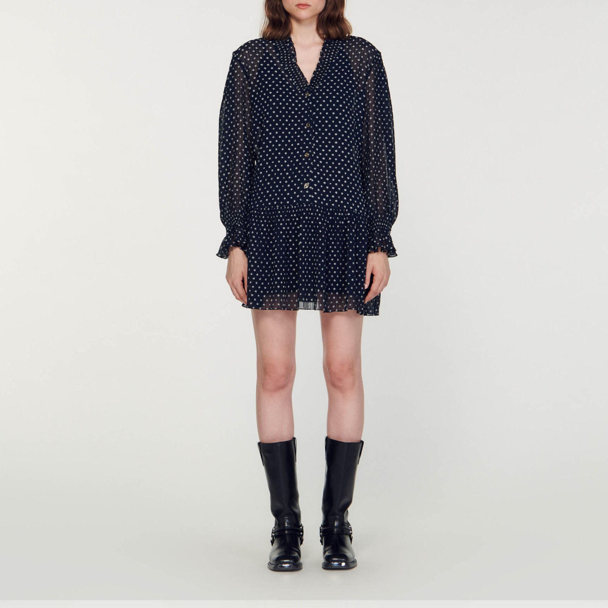 Short polka dot dress