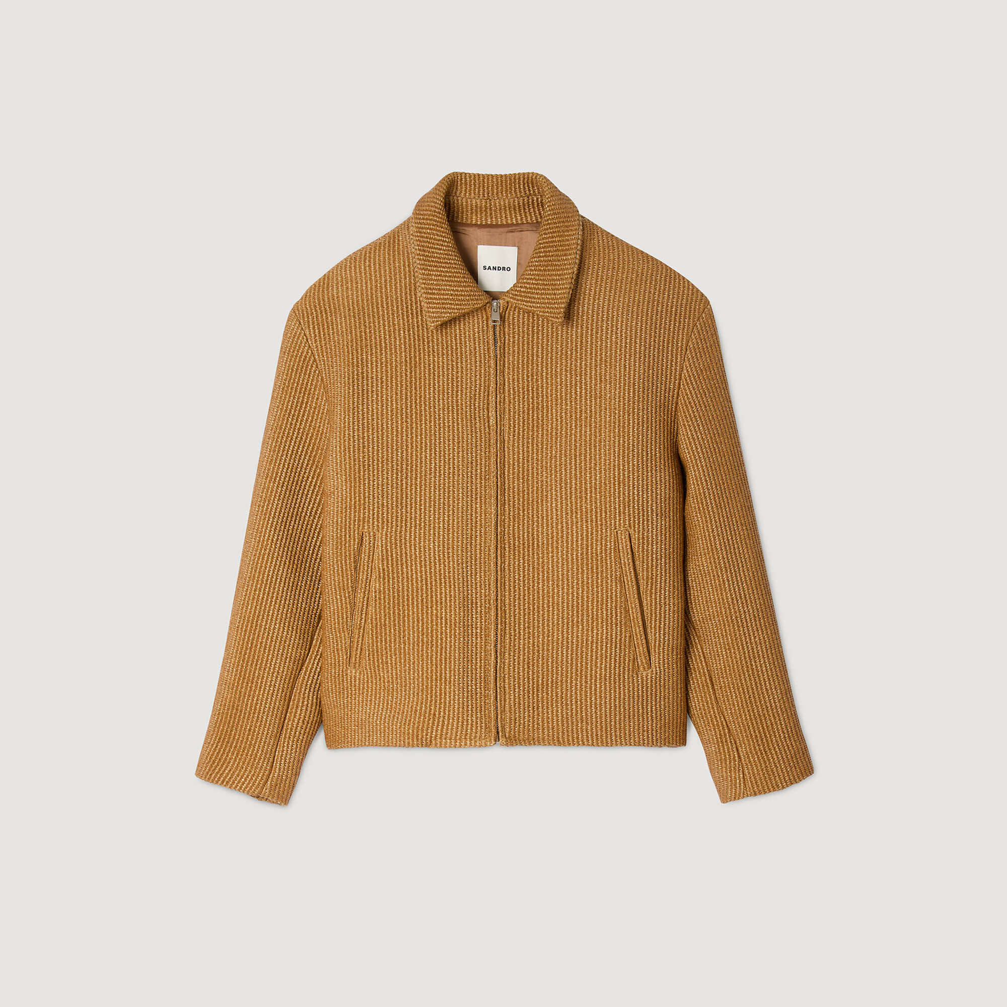 【海外限定】Sandroジャケット☆Checked High-Neck Woven Jacket Sandro Oversized Bomber Jacket | Saks Fifth Avenue