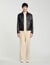 Distressed-look leather jacket