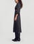 Long printed dress with pleats
