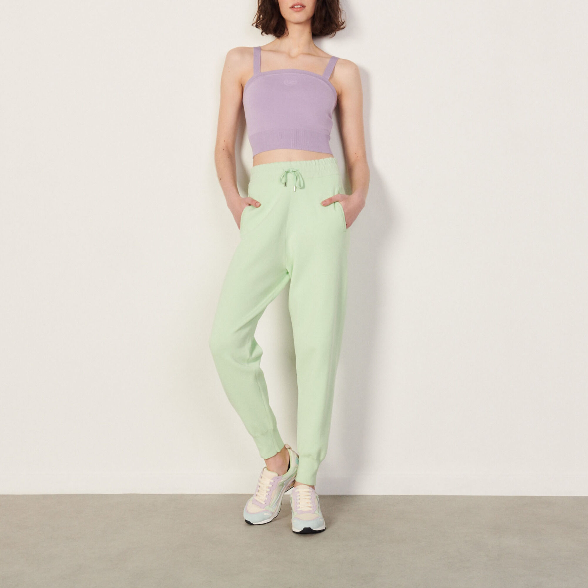 Womens green tracksuit bottoms on sale