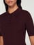 Short-sleeved polo neck sweater