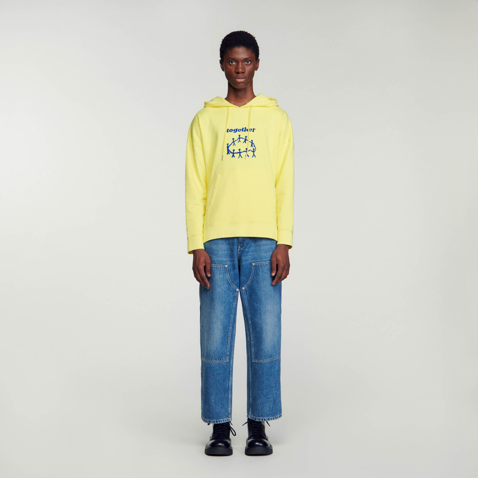 Sandro orange hoodie 2025
