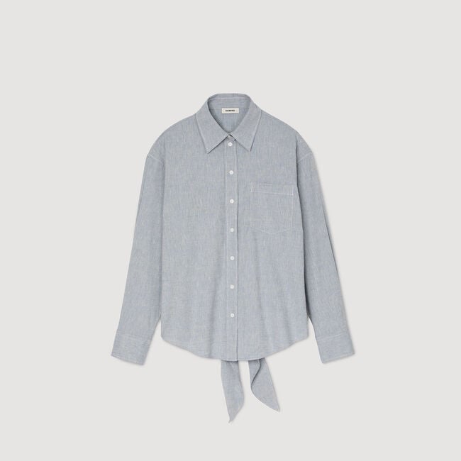 Long tie-back shirt