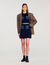 Mini knit and denim skirt