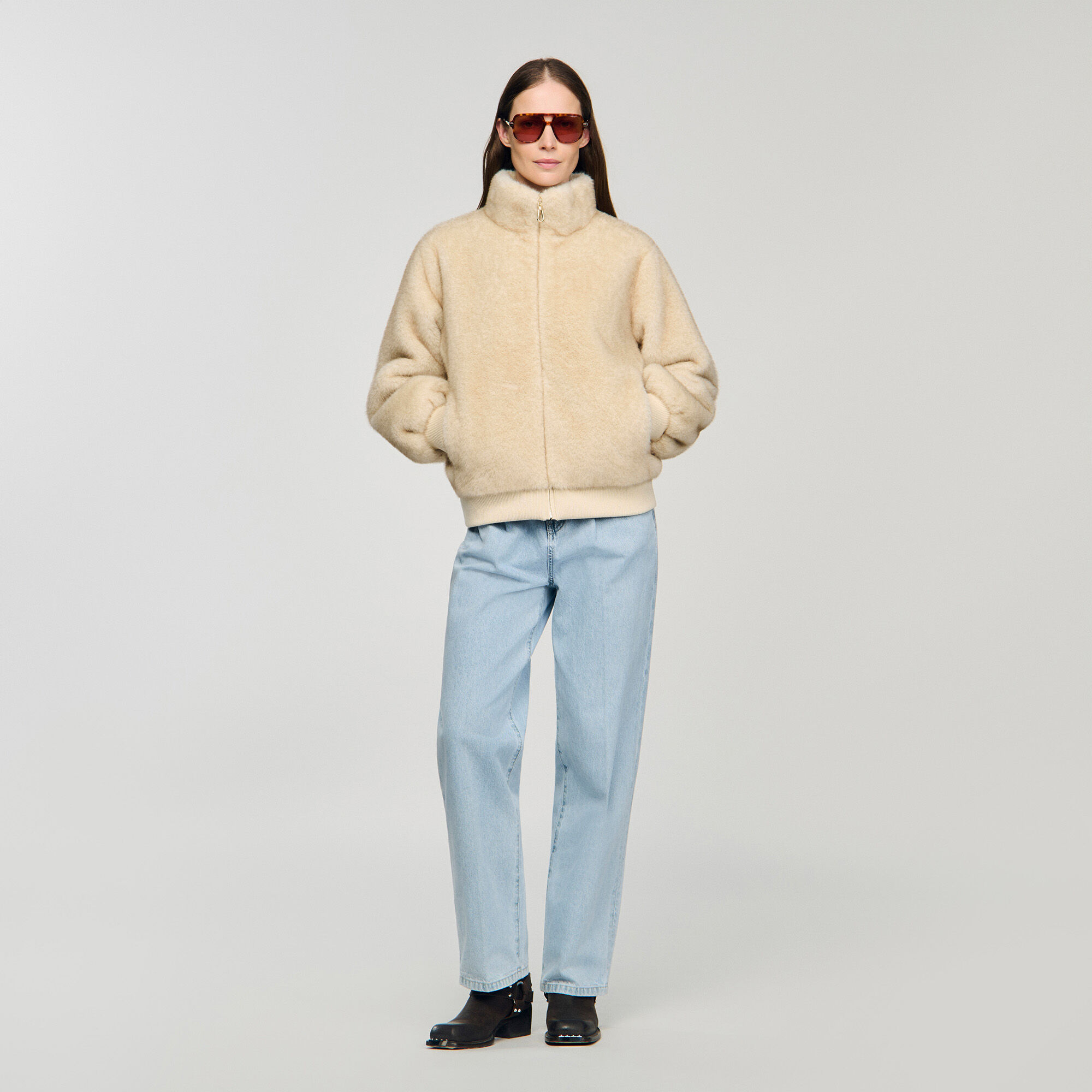 Faux fur jacket