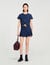 Rounded hem buttoned crop top