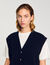 Two-tone wool and cashmere sweater