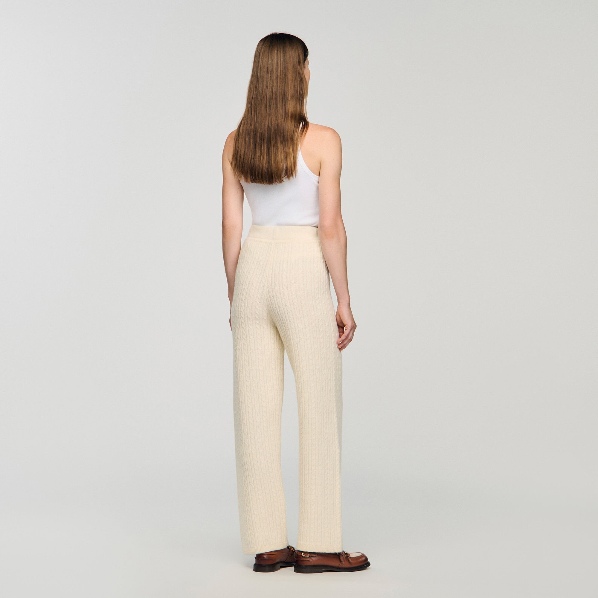 Cable knit pants