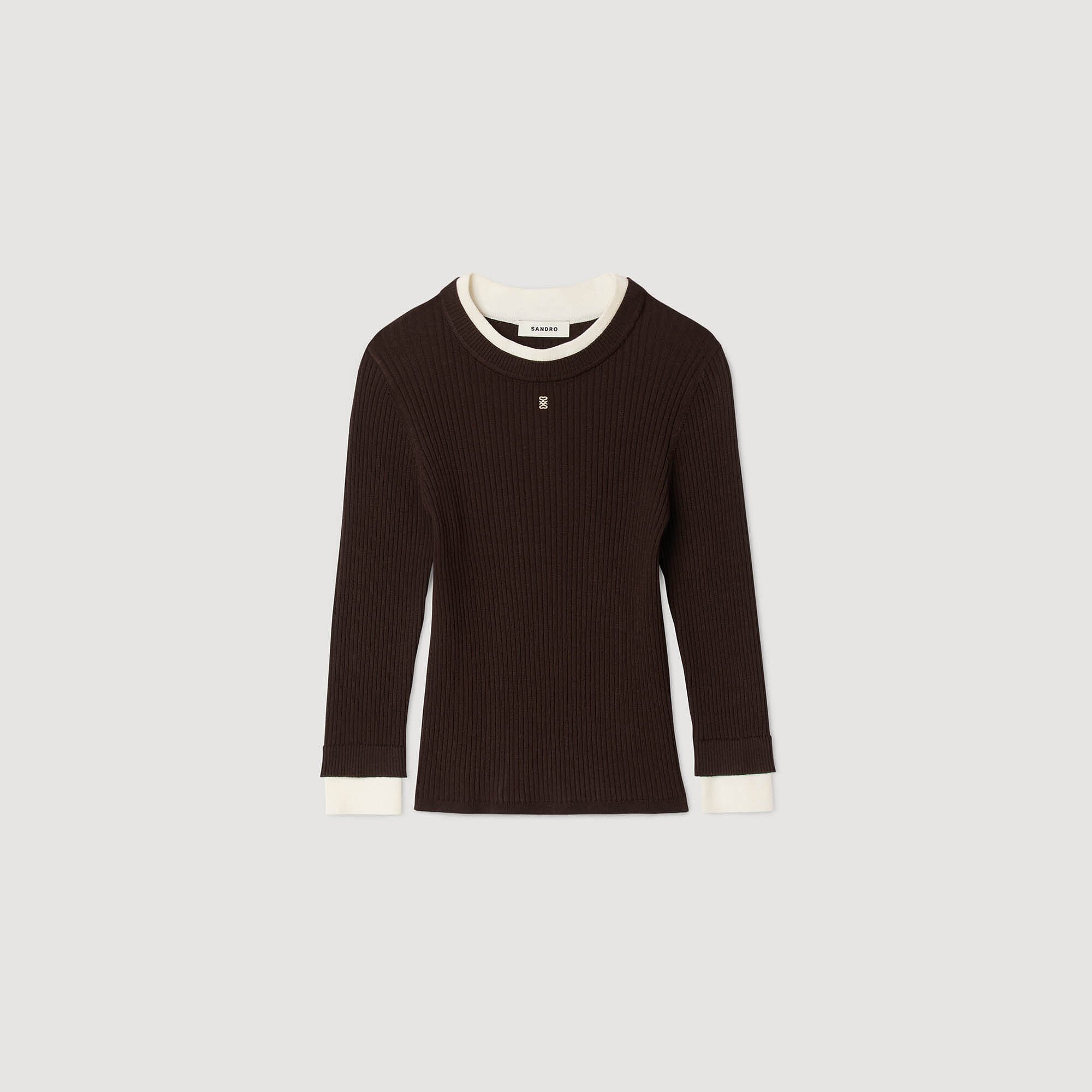 2-in-1 mixed wool sweater