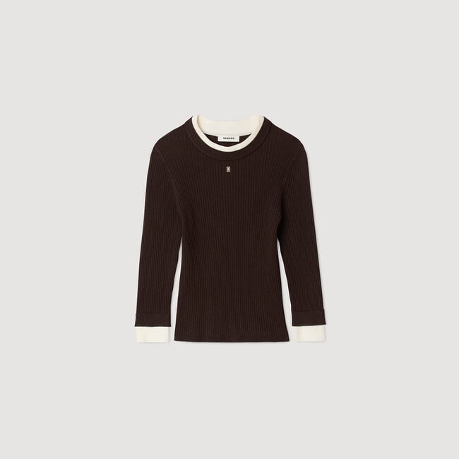 2-in-1 mixed wool sweater
