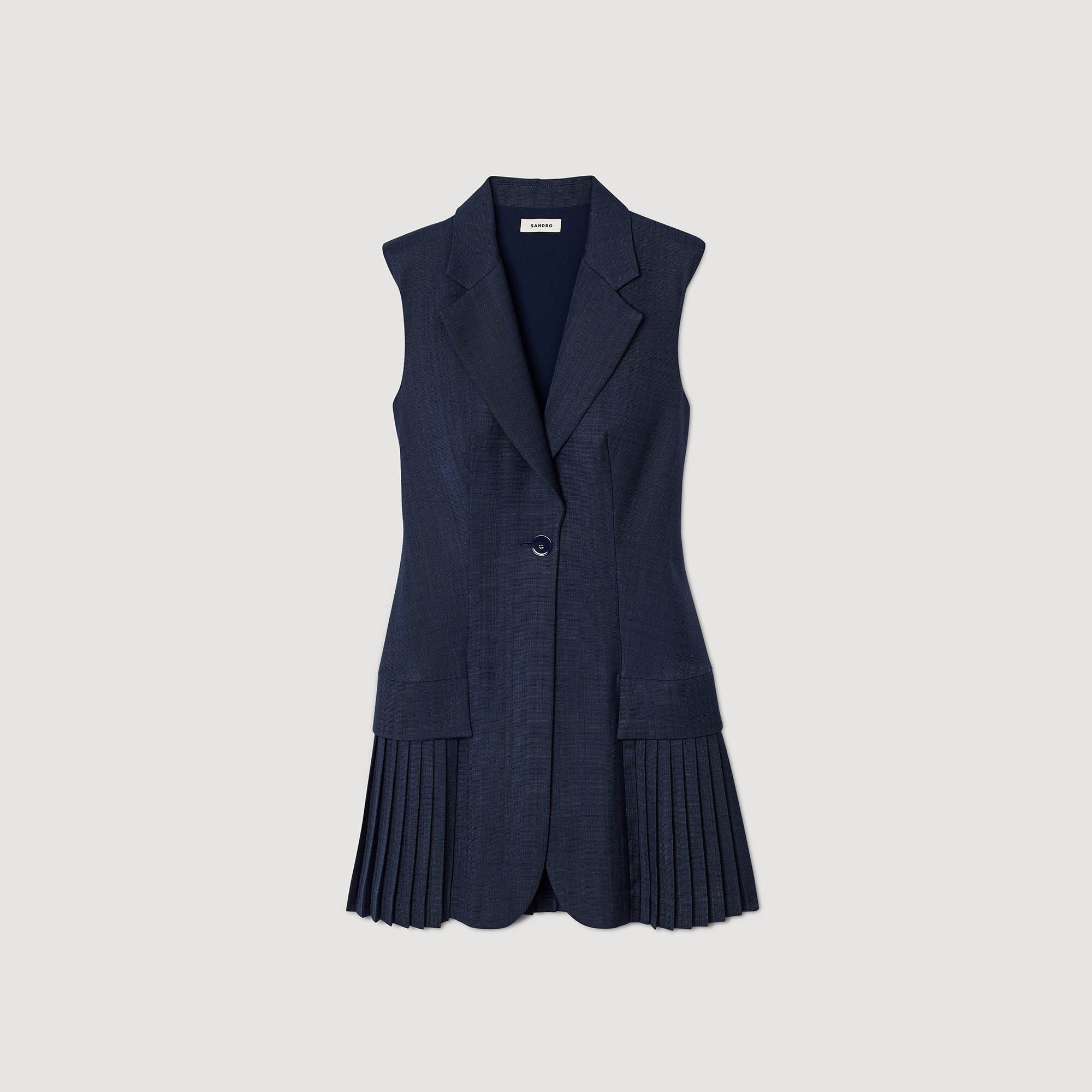 Mini pleated suit dress