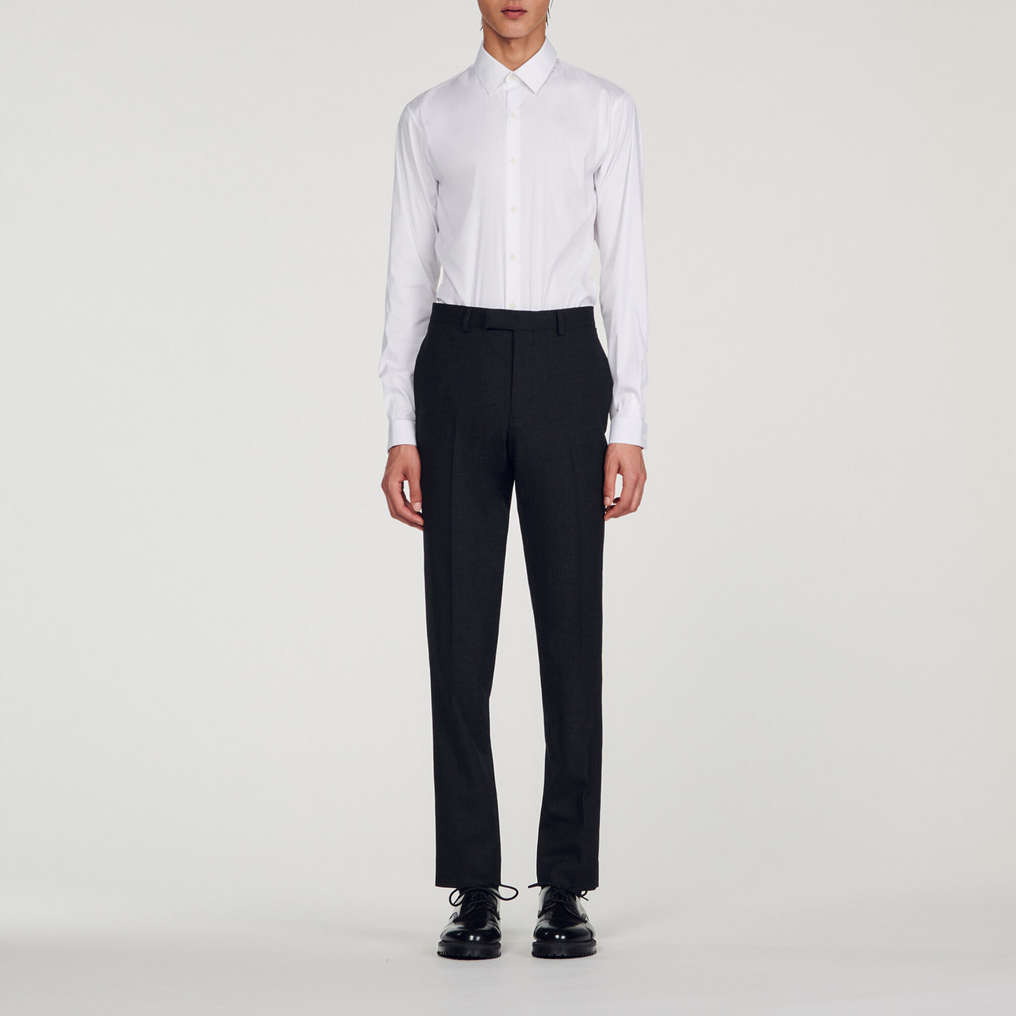 Wool suit trousers