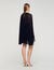 Mini cape dress with rhinestones