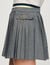 Buckle accent pleated skort