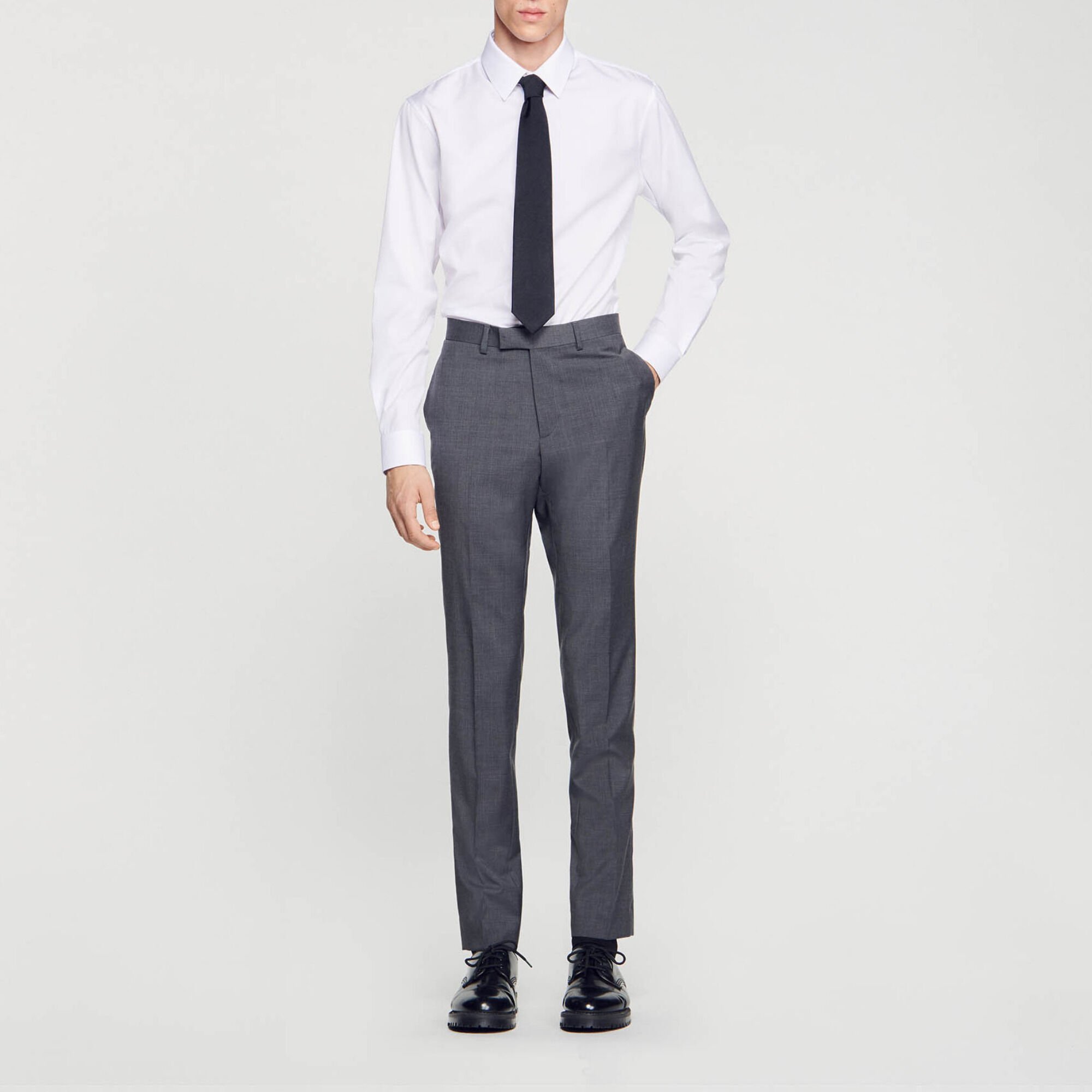 Wool suit trousers