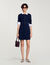 Mini button-up knit dress