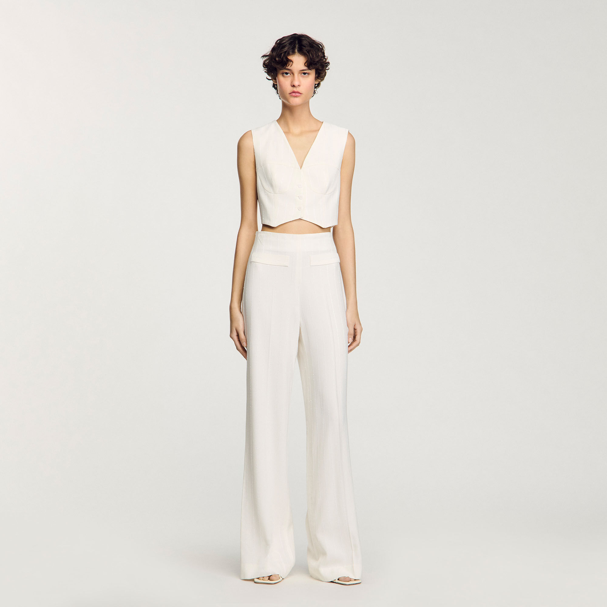 パンツ MICRO SEQUIN PANTS Wide Leg Sequin Pants | White House Black Market