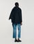 Short coat with removable scarf