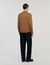Wool sweater with zipped collar