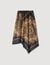 Asymmetrical scarf print skirt