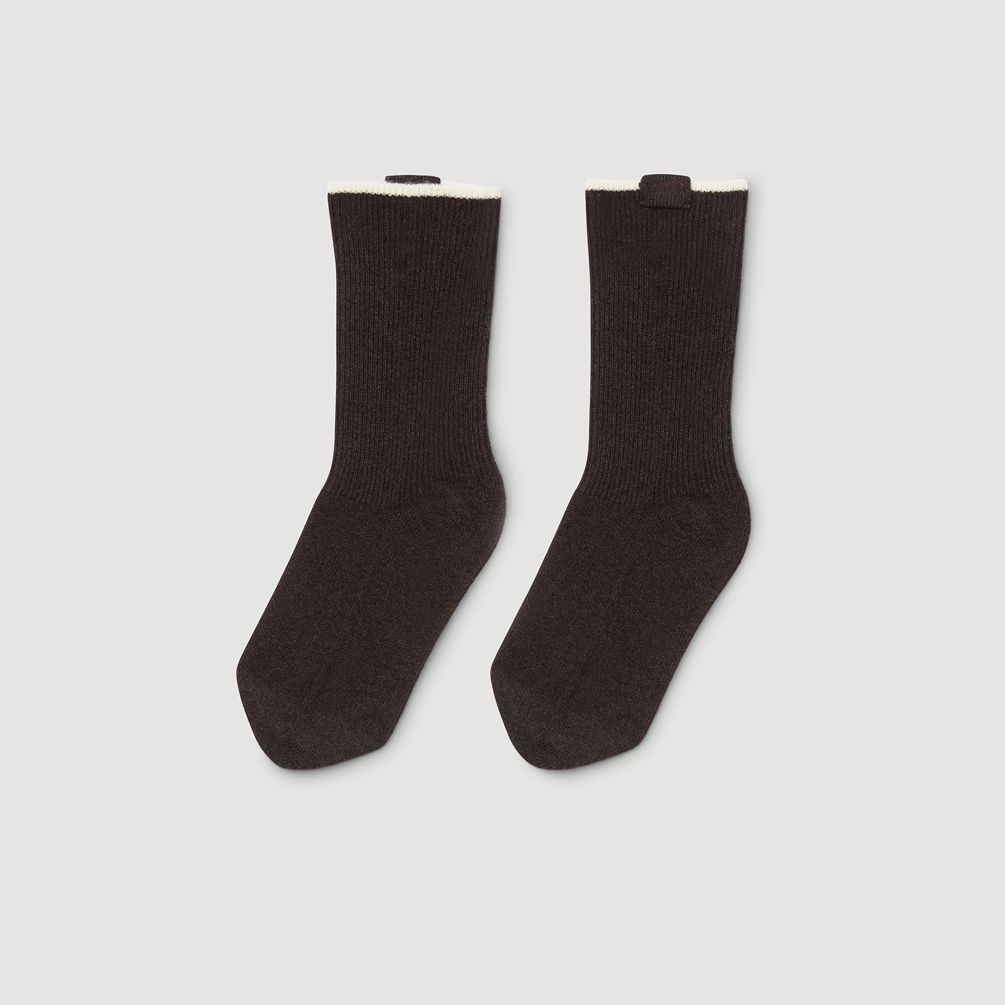 Two-tone knee-high socks