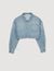Beaded and rhinestone denim jacket