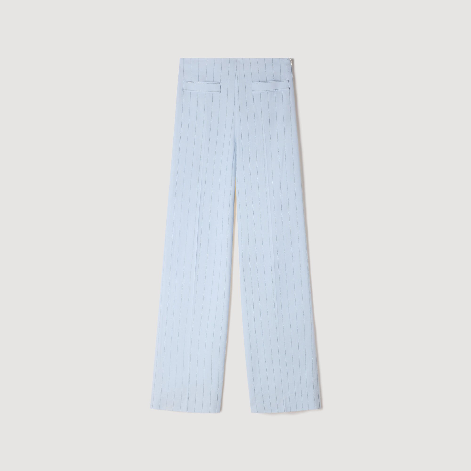 Striped sequin trousers